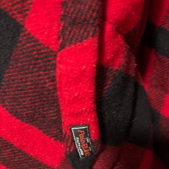 $800 RARE Polo Ralph Lauren Plaid Reversible Down Vest Leather Yoke- Small - Picture 9 of 11